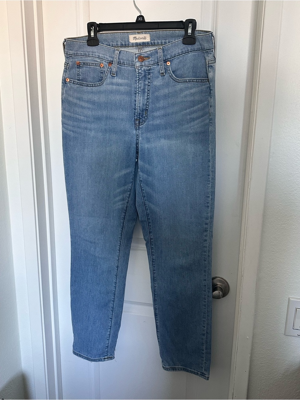 Madewell Mid-Rise Peefect Vintage Jeans in Light Blue